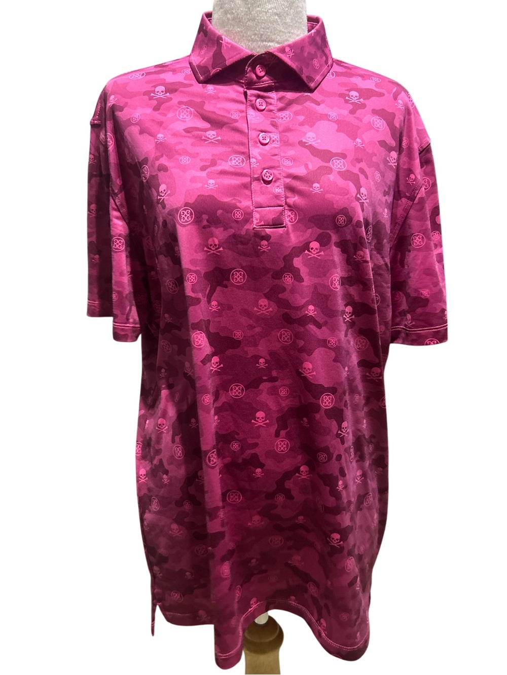 G/FORE Icon Camo Tech Jersey Slim Fit Golf Polo Size L